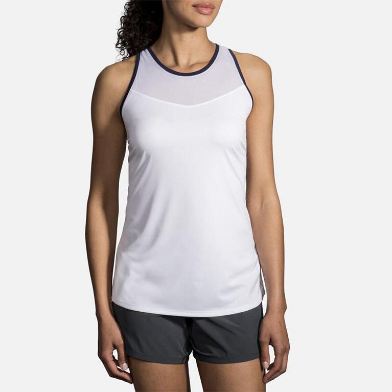 Brooks Women's Stealth Running Tank Top - White (ILNC32418)